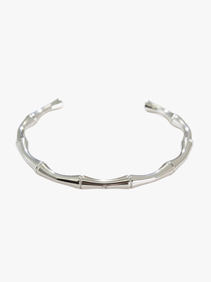 Mona Bamboo Bangle - Stainless Steel