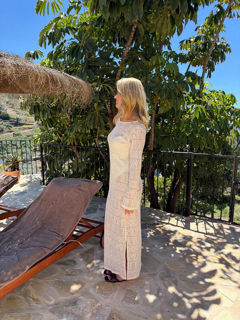 Rosa Crochet Dress - Off White