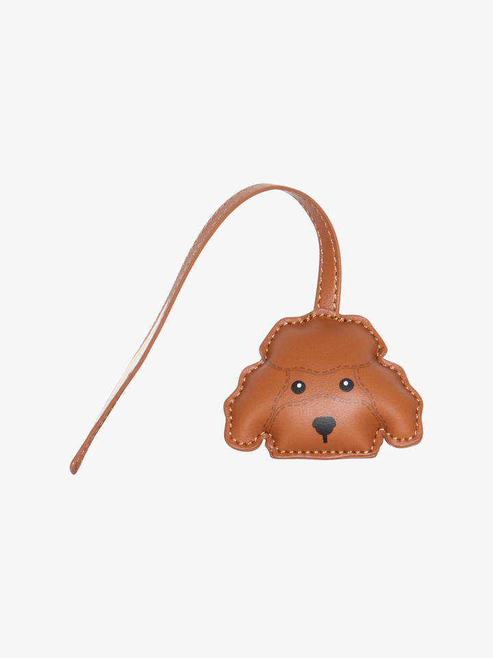 Hollie Dog Bag Charm - Cognac Brown