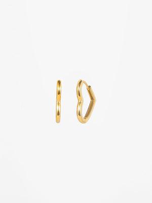 Julie Heart Earrings - Gold Plated