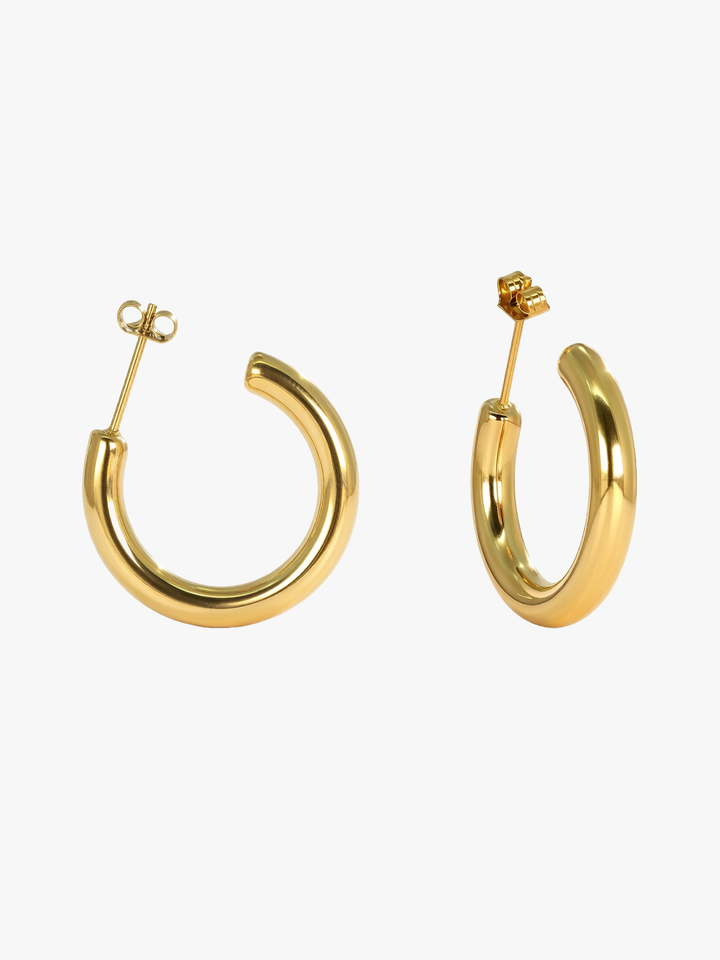 Eve Medium Hoop Earrings - Gold Plated
