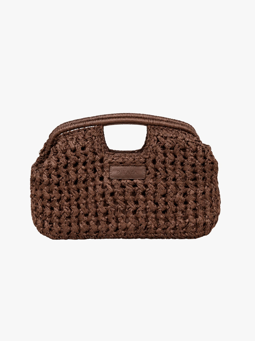 Elvira Braided Handbag - Dark Brown
