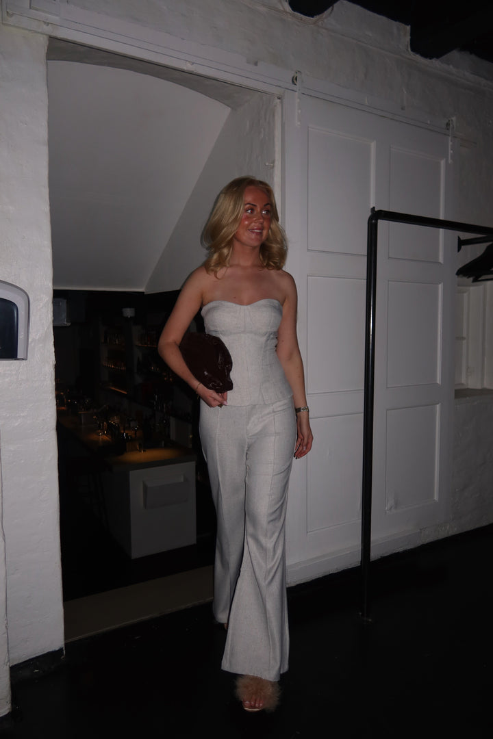 Cirkeline Bandeau Top - Light Grey Melange