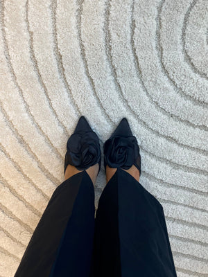 Sandra Heel Mules - Black