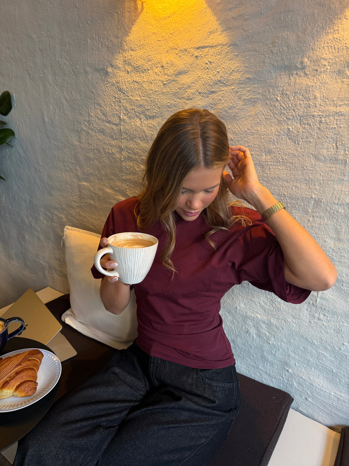 Klara getailleerde top - bordeauxrood