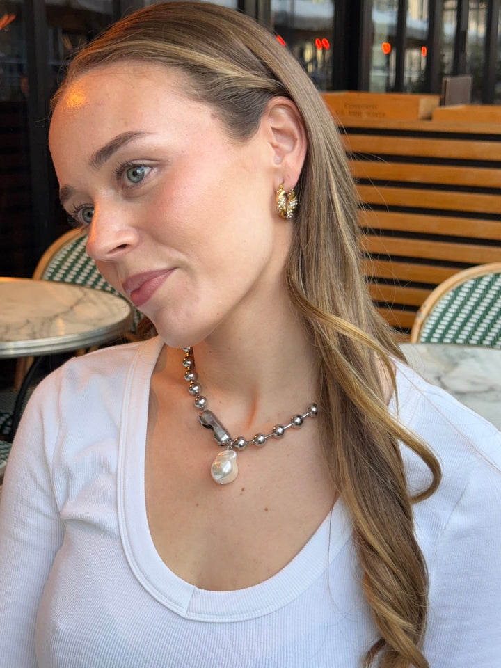 Isadora Ball Beads Necklace - Stainless Steel