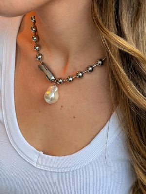 Isadora Ball Beads Necklace - Stainless Steel