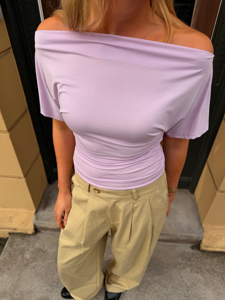 Ina Off Shoulder Top - Lavender Purple