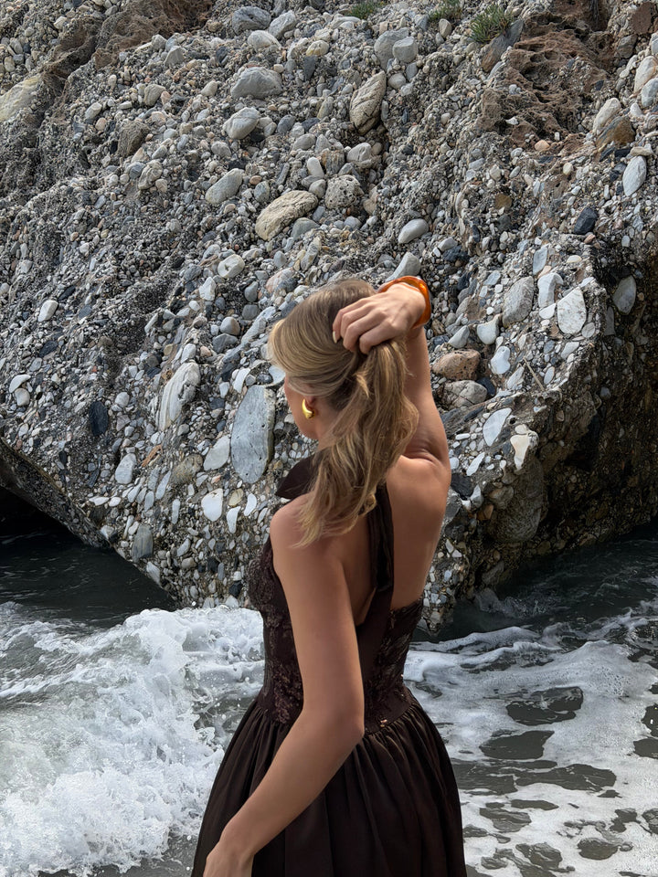 Mille Bubble Sequins Dress - Dark Brown