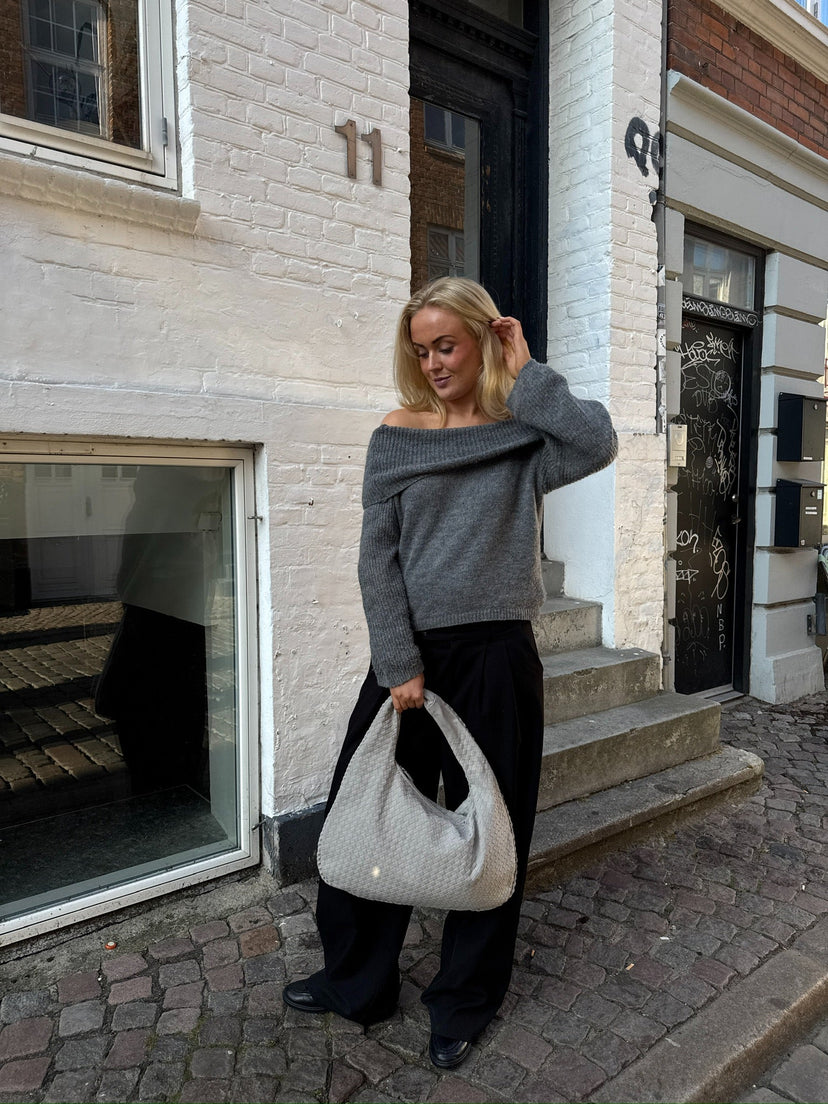 Charlotte Bag Faux Suede - Light Grey