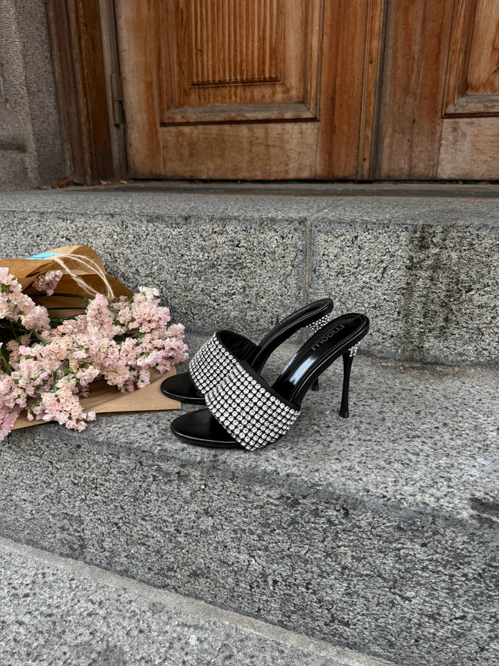 Elina Rhinestone Stiletto - Black