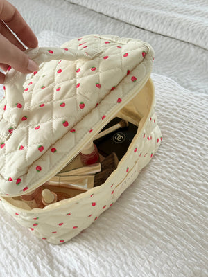 Large Makeup Bag - Strawberries