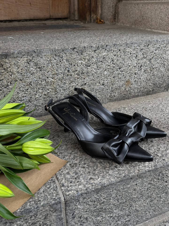 Siri Bow Slingback - Black