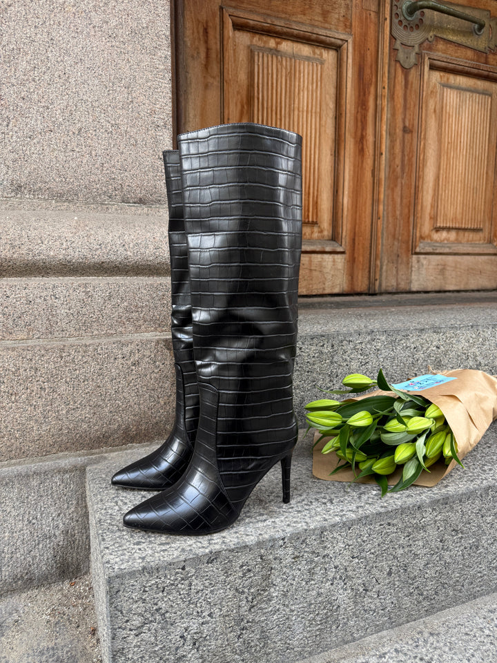 Sigga Faux Leather Boots - Black