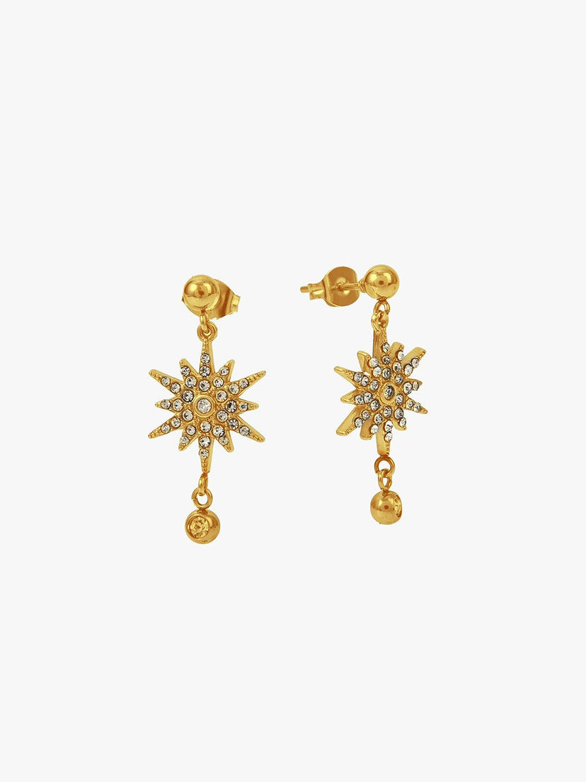 Theresa Star Earrings - Gold Plated