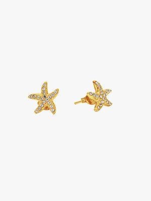 Lucia Starfish Earrings - Gold Plated