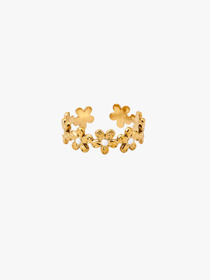 Alina Mini Flower Ring - Gold Plated