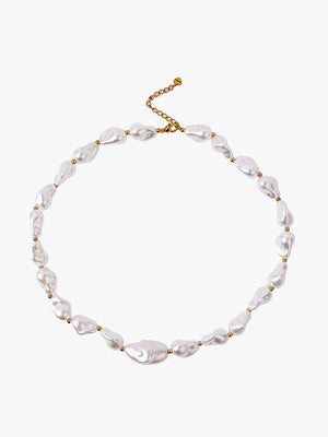 Elsa Pearl Necklace - Gold Plated