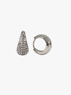 Rika Stone Hoop Earrings - Stainless Steel