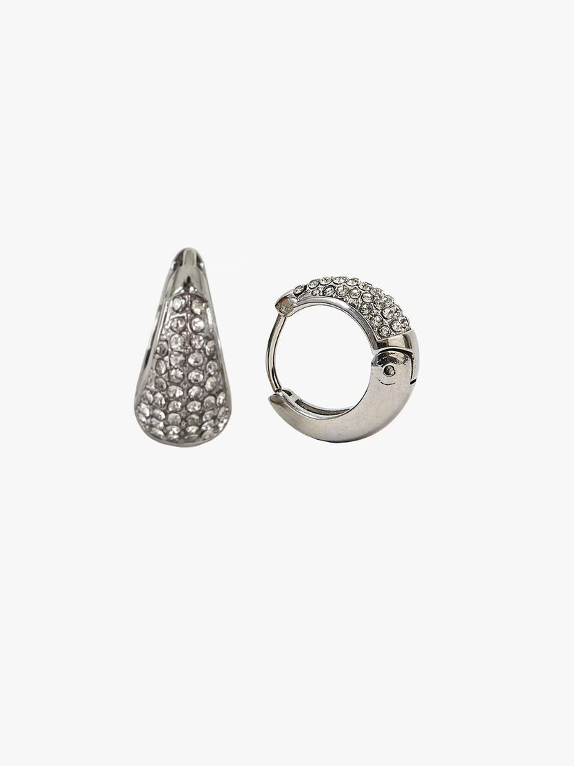 Rika Stone Hoop Earrings - Stainless Steel