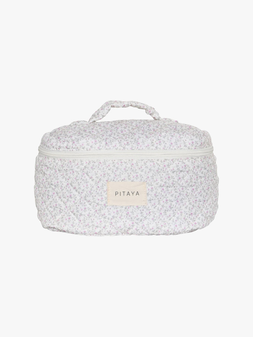 Large Makeup Bag - Purple Flower