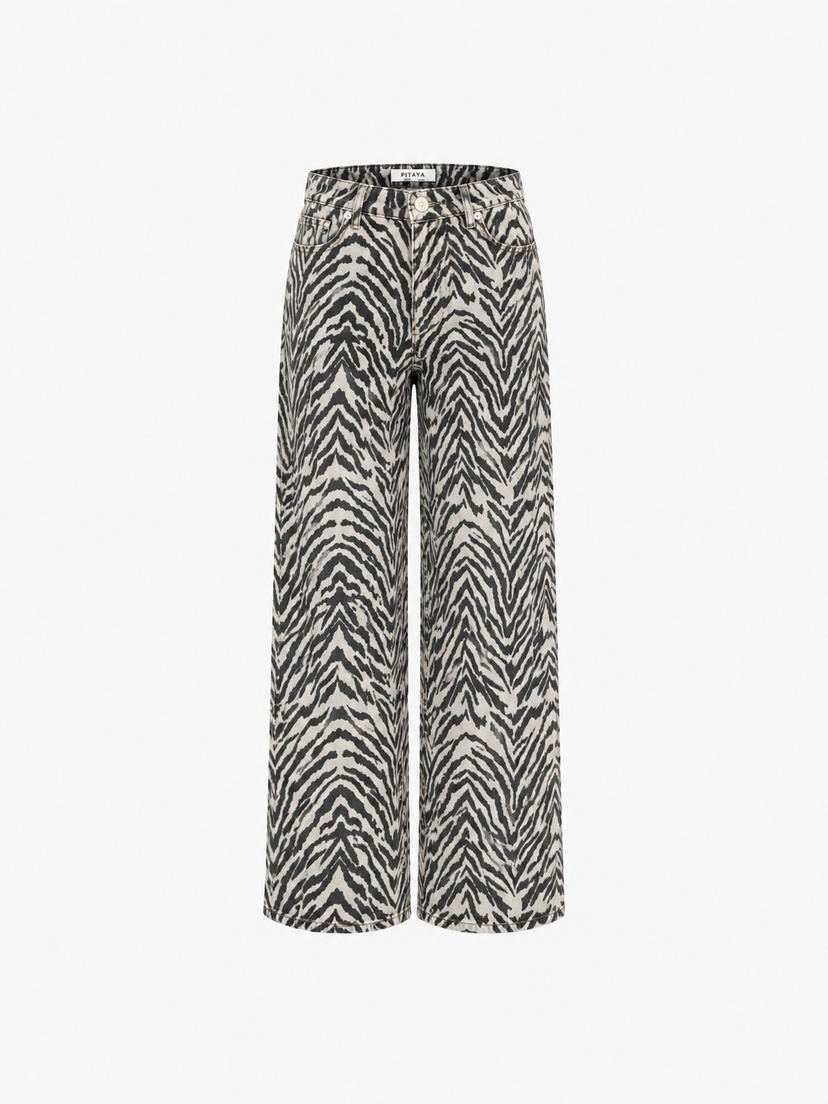 Luna Denim Jeans - Washed Zebra