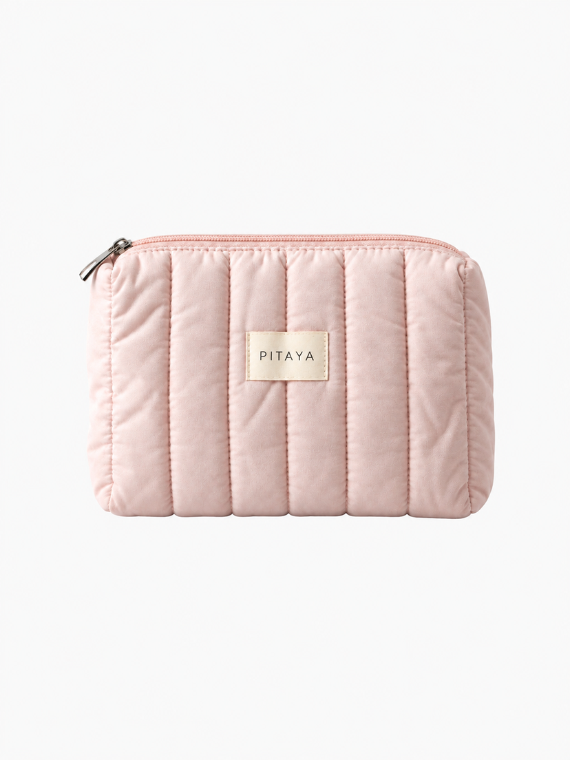Medium Triangle Makeup Bag - Light Pink