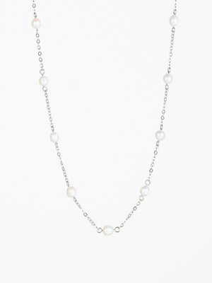 Rikke Pearl Necklace - Stainless Steel