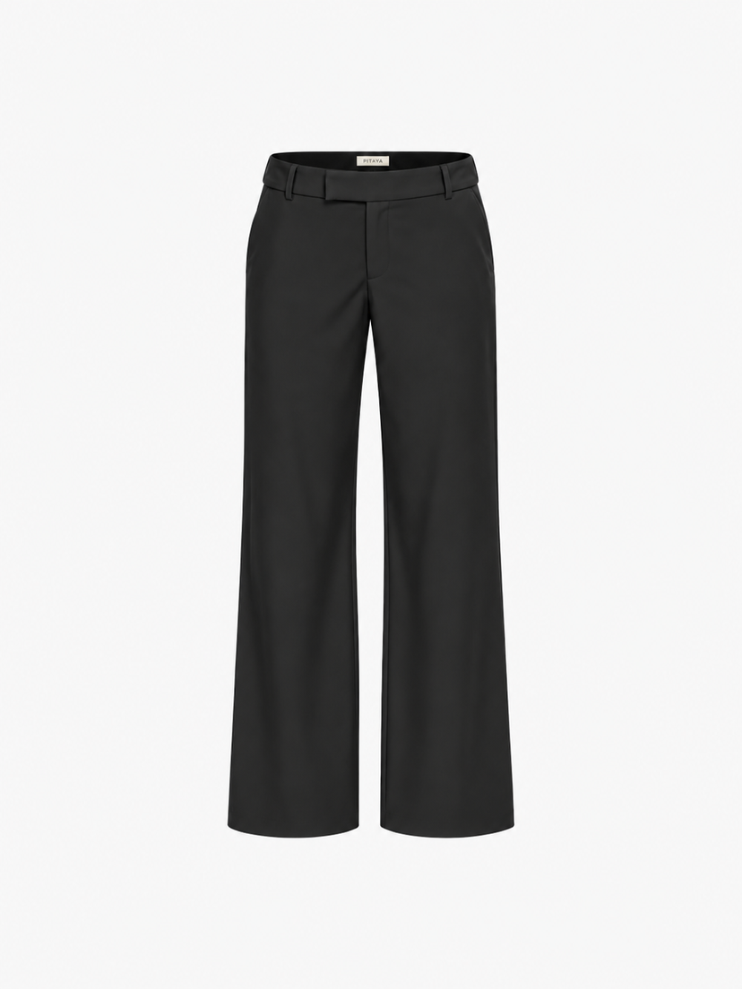 Nora Low Waist Pants - Black