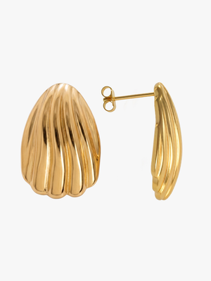 Dora Stroke Earrings - Gold Plated