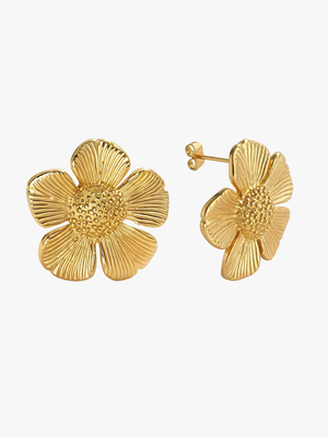 Alessia Flower Earrings - Gold Plated
