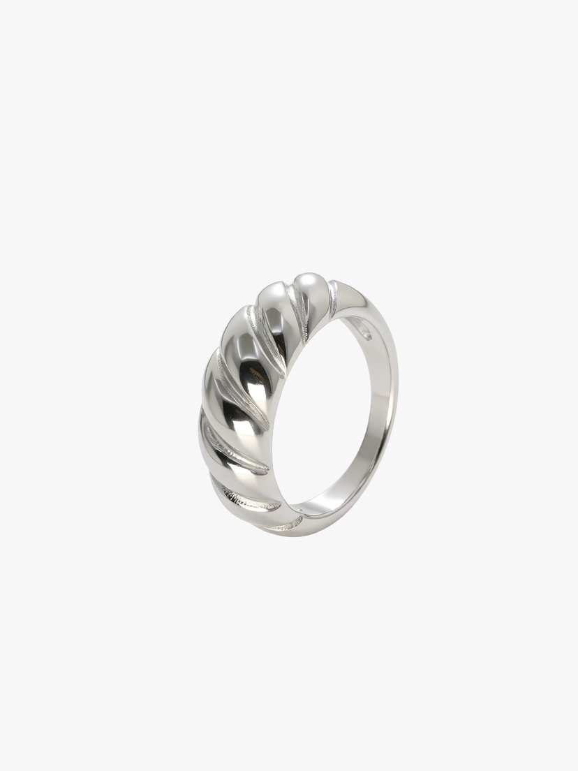 Jennifer Textured Ring - Stainless Steel