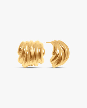 Tracy Big Square Earrings - Gold
