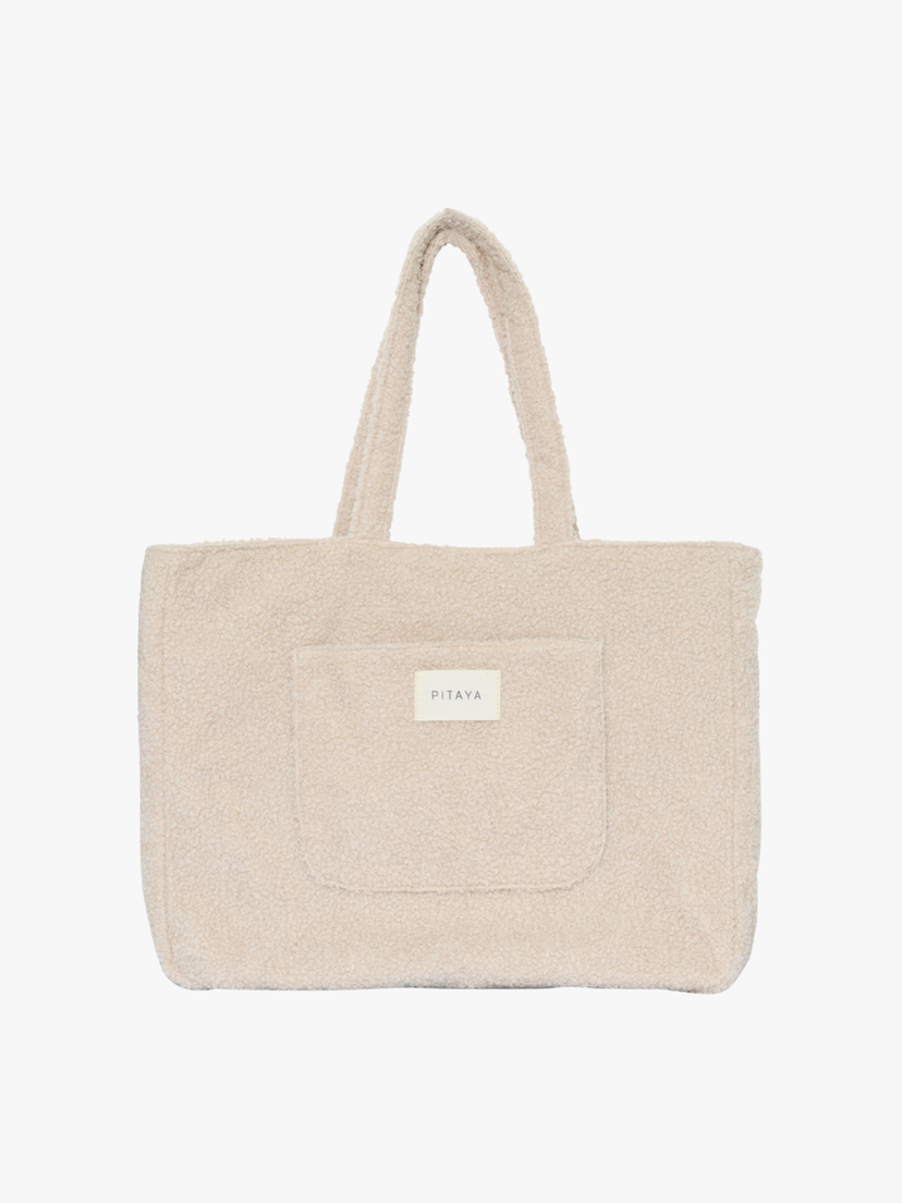 Teddy Tote Bag - Beige