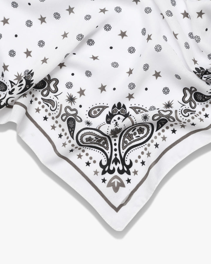 Vigga Paisley Bandana - White