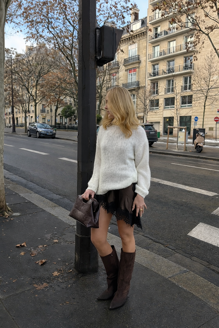 Ella Chunky Knit - White