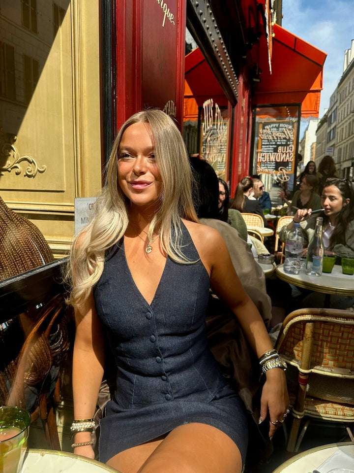 Cecilia denim vest - Donkerblauw