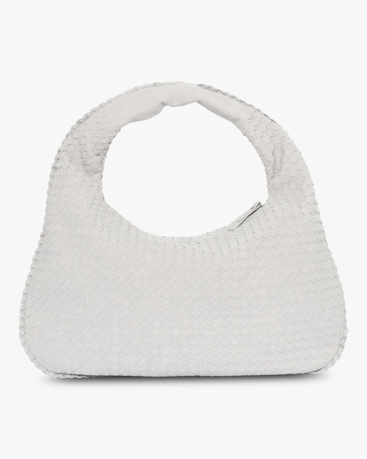 Charlotte tas van imitatie suède - Lichtgrijs