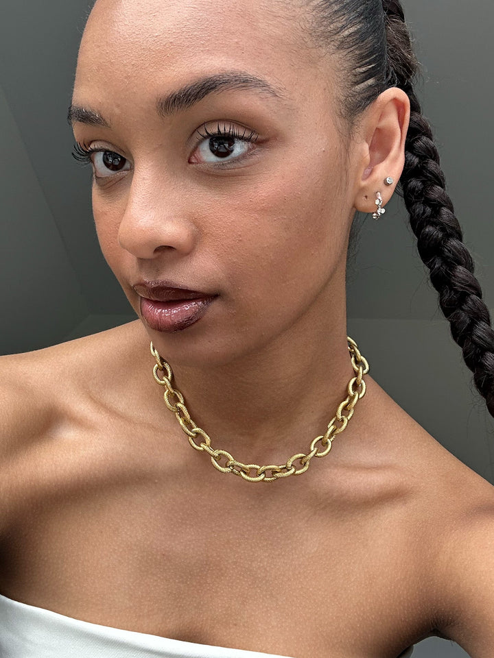 Julie Chunky Chain Necklace - Gold Plated