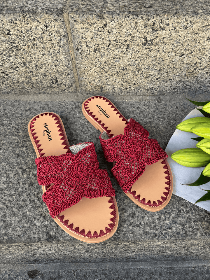 Margaret Platte Sandaal - Rood
