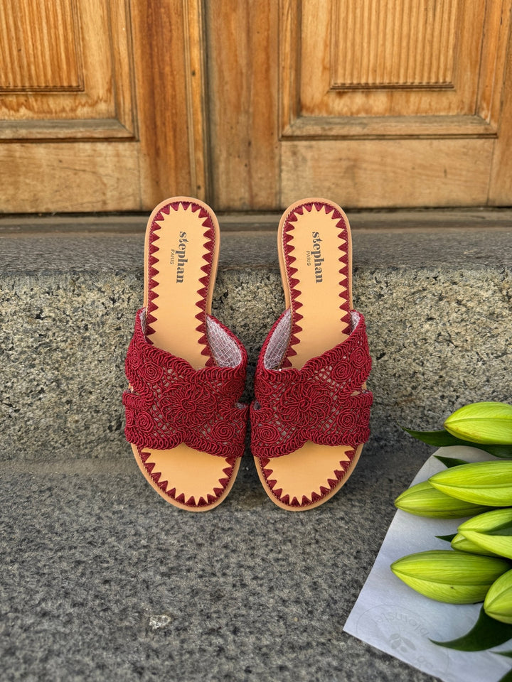 Margaret Platte Sandaal - Rood