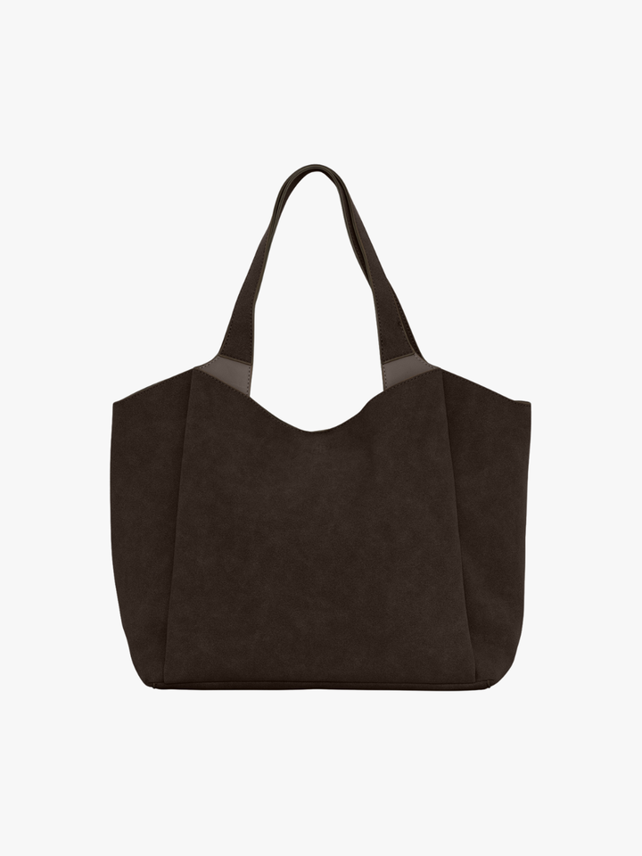 Sophia Bag Medium - Faux Suede Dark Brown
