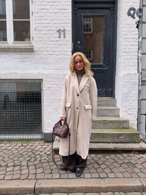 Stella Long Coat - Beige Melange