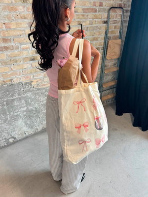 Tote Bag - Pink Bows