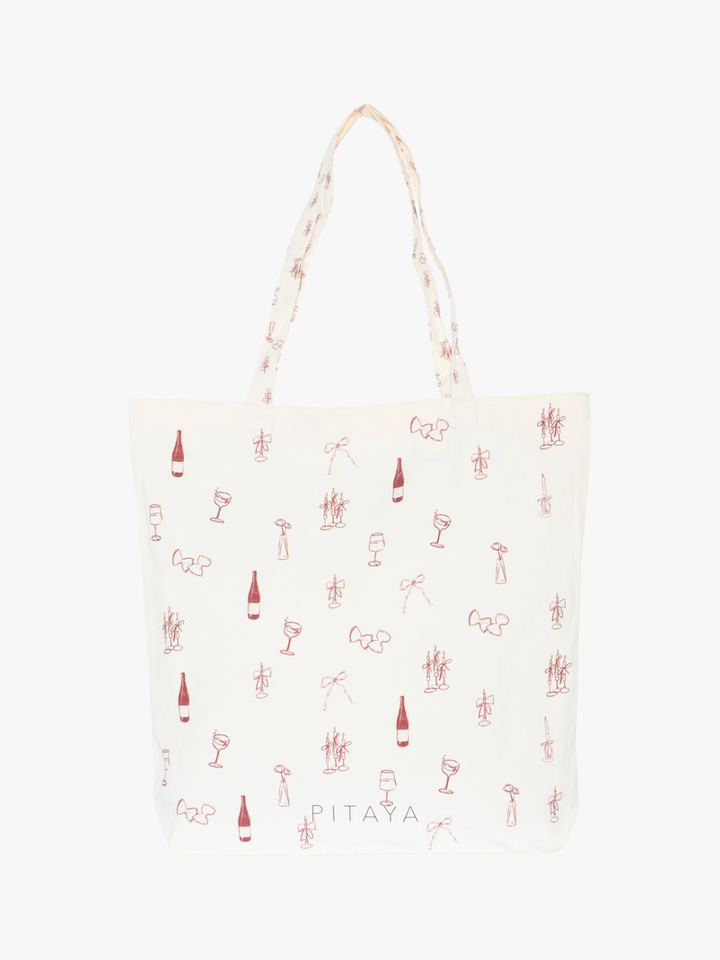 Tote Bag - Burgundy Dinner Setting