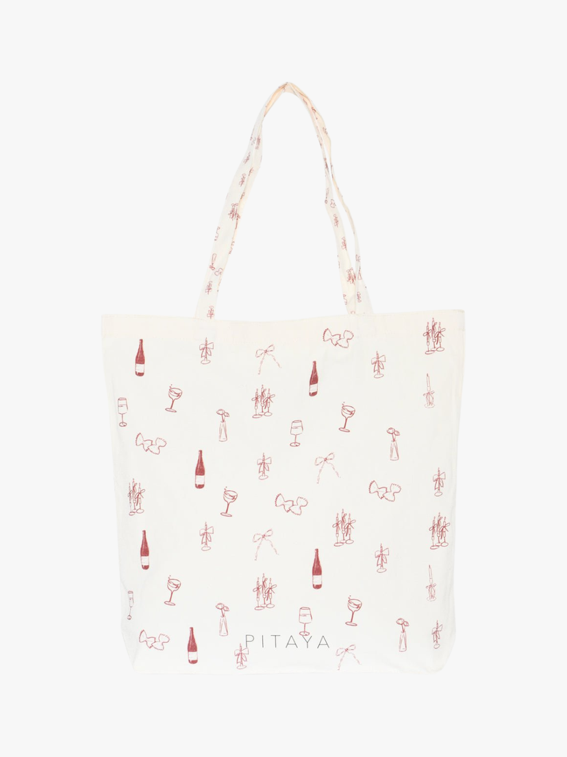 Tote Bag - Burgundy Dinner Setting